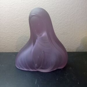 1930 Madonna Bust by Franz Hagenauer Czech in Alexandrite Satin Glass